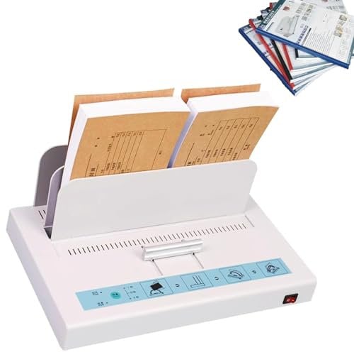 QUSYZD Thermobindegerät, Dokumentvertrag Thermobindegerät mit Kühlregal, A3/A4/A5 Dokument Thermobindegerät, 1-50MM Bindestärke Universal, Geeignet,