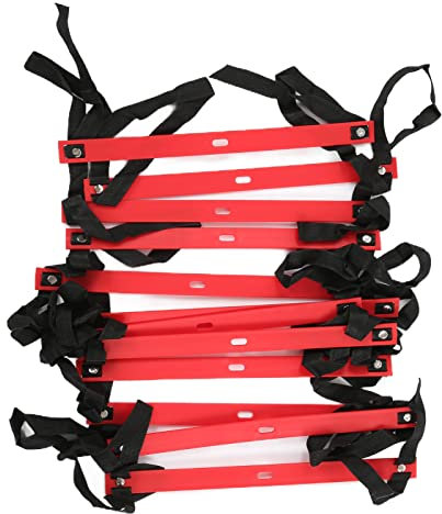 Fixed Ladder Football Speed Rope Ladder for Football Exercise Sports Training 6M 12RungRed Ladder Plates Have B LadderSoccer Training LadderSpeed LadderFootwork