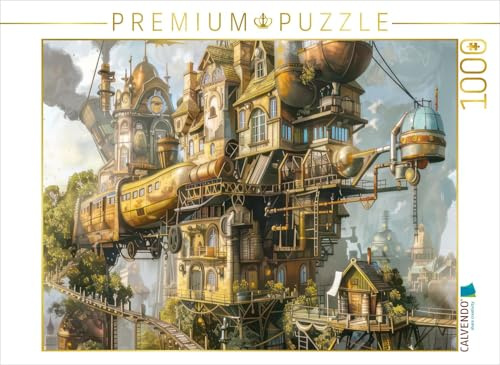 Puzzle · Mechanische Steampunk-Fantasiewelt | Maison steampunk · 1000 Teile · Lege-Größe 64 × 48 cm · CALVENDO Puzzle