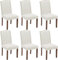 DUMOS Esszimmerstühle 6er Set, Elegant und Schön Modern Stühle Esszimmer, Pu-Leder Gepolstert küchenstühle, Esszimmerstuhl Geeignet für Küche, Wohnzimmer, Schlafzimmer (Beige)