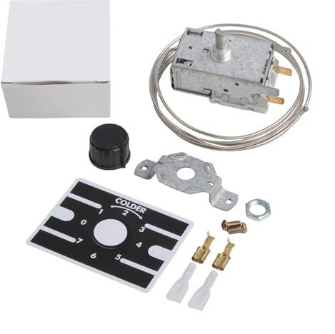 Fridge Thermostat Temperature-Controller with 3-Pin Connections For Refrigerators, Display Cases, and Drink Coolers