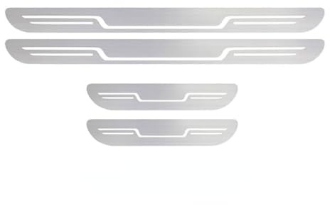 4PCS Car Door Sill Protector for Toyota Land Cruiser 2.5/3.0 D-4D,Scratch Resistant Kick Plate Guard Protectors Styling Accessories,C-Silver Brushed