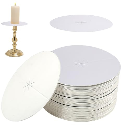 100 PCS Tropfenfänger für Kerzen Tropfschutz Papier Tropfschutz Kerze, 8 cm, Kerzenmanschetten gegen Wachstropfen, ideal für Feste, Zeremonien, Kirche und Zuhause
