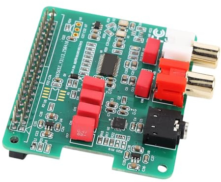 Jeffergarden Chapeau DAC HiFi, Carte d'extension de Carte Son, 384 KHz 32 Bits, Connexion Facile pour 4 3B 5