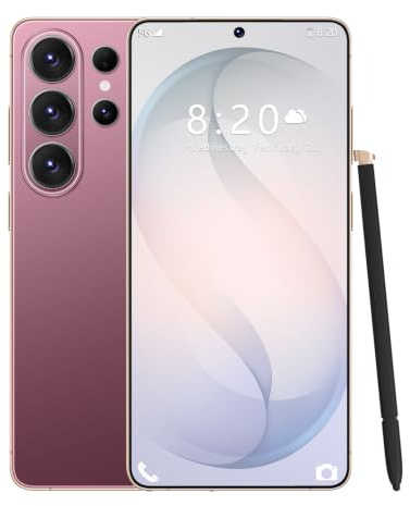 Smartphone S26 Ultra 5G versione globale, 16 GB di RAM, 1 TB di ROM, Snapdragon 8 gen3 (12 core), telefono cellulare con schermo intero HD originale da 7,3 pollici con stilo esterno,Rose Gold-1TB