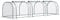 Outsunny Serre de Jardin Mini Serre Tunnel Serre à tomates 3,5L x 1l x 0,8H m 3 Portes zippées bâche PVC Transparent métal époxy Vert