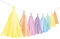 Amscan 9904613 - Fransengirlande Pastel Rainbow, Länge 3 m, Hängedekoration, Geburtstag, Mottoparty, Karneval