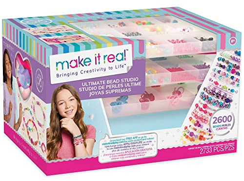 Make It Real Deluxe Beads Set (2.700 Pieces), Multicoloured, 1701