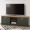 Landhaus Fernsehtisch TV Lowboard in grün mit Wotan Eiche, /H/T: 152/51/45cm