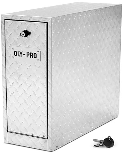 OLY-PRO Truck Bed Tool Box with 5-Drawer Slides | Lockable Heavy-Duty Aluminum Tool Chest Storage for Pickup, Jobsite & Side Trucks | 8-Inch Toolbox with Key