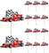 AK Giftshop Race Racing Car Birthday Party Food Cupcakes Picks Decorations Toppers (pack of 14)