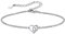 Armbänd mit Buchstaben Anhänger S925 Silber Alphabet D Brief Armbändn Damen Fußkettchen mit Deinem Wunschbuchstaben 16cm+5cm