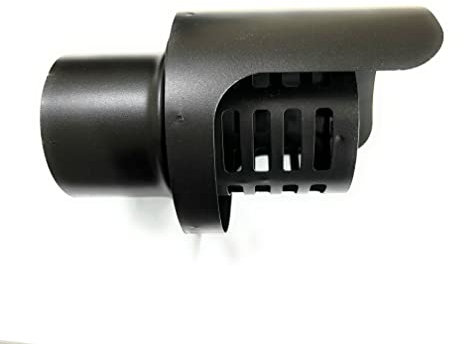 Terminal noir inox greffage M mâle Chapeau fumoir Terminal pellet (D80mm)