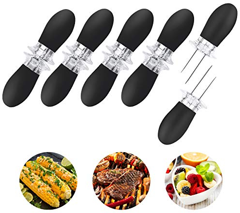 AUGSUN 10 Stück Maiskolbenspieße, Maiskolben Spieße, Maiskolben Halter, Mais Spieße Edelstahl Maiskolben Spieße für Grillen Picknick Küche Gartenparty