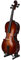 Miniatur Cello Musikinstrument Modell, Mini Basswood Musikinstrument Miniatur Puppenhaus Modell mit Ständer, Bogen und Koffer, exquisite Verarbeitung und lebensechte Optik