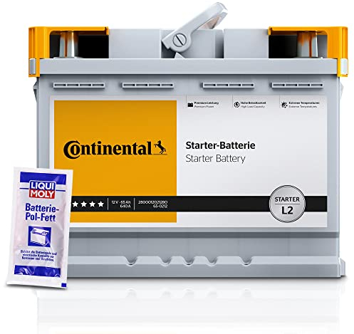 CONTINENTAL 2800012026280 Starterbatterie Autobatterie L5 12V 100Ah 900A + 1x 10g LIQUI MOLY Batterie-Pol-Fett