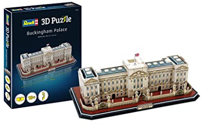 Revell Buckingham Palace 3D Modellbausatz | 72 Teile für Detailreichtum | Edukatives Architekturprojekt | Ideal für Modellbauer & Familien | Historisches Londoner Königspalast Puzzle | Ab 10 Jahren