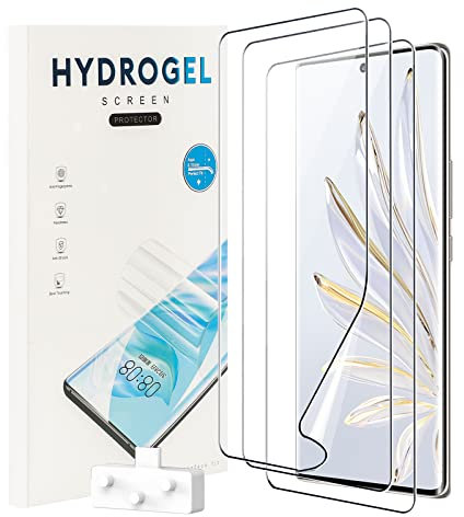 NUCNOK 3 Pack Protector de Pantalla para Honor Magic 5 Lite/Honor 70 5G (No Cristal Templado),Película de Hidrogel Flexible HD,Sin Burbujas,Fácil de Instalar,Compatible con Huellas Dactilares