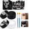Horuili® Pintura Facial de Halloween, Kit de Pintura Corporal de Cara en Blanco y Negro, Pintura Facial Profesional de Payaso con Pincel de Maquillaje para Halloween Art Theatre Cosplay Clown