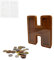 MEDOYOH Groß H Spardose Holz Buchstabe, 23CM/9IN Buchstaben Spardose Holz Alphabet Sparbox Münzen Sparschwein Hochzeit für Erwachsene Kinder Geburtstagsgeschenk