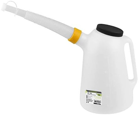 Carmotion Verseuse avec Bec verseur Flexible et Couvercle 5 l - Verseuse à Huile - Verseuse à Eau de Voiture - Verseuse à mesurer pour Huile etc