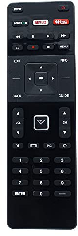 XRT122 - Mando a distancia de repuesto para Vizio TV D24-D1 D24H-E1 D28H-D1 D32-D1 D32F-E1 D32H-D1 D32X-D1 D39F-E1 D39H-D0 D40-D1 D40F-E1 D40U-D1 D4 3-D1 D43-D2 D43-E2 D43F-E1 D43F-E2 D48-D0 D48F-E0