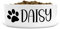 Personalised Ceramic Dog Bowl Paw Print - Ideal for Food & Water Bowls Size Medium-Large Dogs (Black print, Text Style HA)