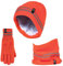 HEAT HOLDERS Hi Vis Hat, Neck Warmer & Gloves Set Reflective Workwear Set for Extreme Cold Weather (L-XL, Orange)