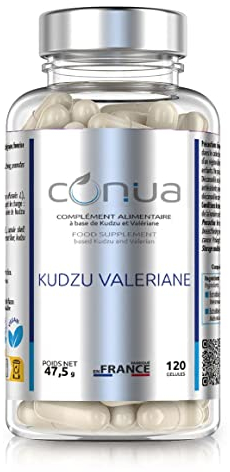 Le Kudzu Valériane Conua | Gérer Dépendances & Stress | Aide à la Désaccoutumance | Sommeil + Anxiété | Sans Additifs | Valeriana Officinalis | 120 Gélules Flacon 2 mois (60 jours) | VEGAN