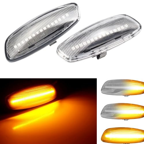 Für P – eugeot 207 308 3008 5008 rcz für Citroen C3 C4 C5 DS3 DS4 Auto LED Blinker Seitenblinker Schutzblech (transparent)