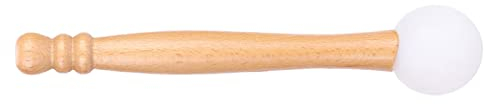 Wood Mallet Stick, for Playing Crystal Singing Rubber O Rings Bowl