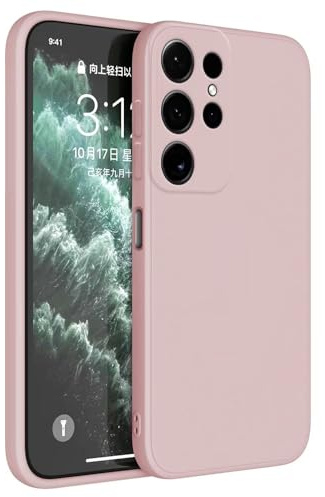 HAFFAN Custodia in Silicone TPU Compatibile con Samsung Galaxy S24 Ultra (6.8), Cover Case Protettiva per Cellulare - Polvere di sabbia