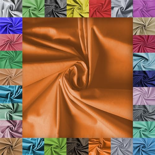 Stoff Virginia Tex, Meterware, Baumwollstoff 100%, große Breite 240 cm, Baumwollstoff 100% Oeko -Tex Standard 100 Unifarben zum Nähen (Orange 24, 100 cm)