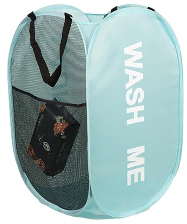 KIAYOO Wäschekorb Faltbar,Klappbarer Wäschekorb,Pop-Up Laundry Baskets für Badezimmer,Schlafzimmer,Waschküche,Kinderzimmer,Hotel & Reisen,Blau