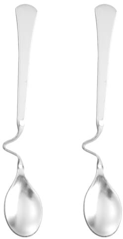XKSOCT 2 pièces Cuillère à Miel,Confiture Acier Inoxydable Argent 12,6x2cm
