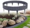 ACXIN 5m Rasenkante Beeteinfassung Gartenpalisade in Rattan-Optik mit 5 Elemente á 100 cm Beetumrandung Gartenpalisade Rund Kunststoff Palisaden UV-beständig (5 Stück, Grau)