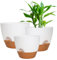 25/23/20cm Blumentopf mit Bewässerungssystem, Pflanztopf Selbstbewässerung Orchideentopf, Pflanztöpfe Drinnen mit untersetzer, Große Plastik pflanztopf Self Watering Pot für Garten und Außenbereich