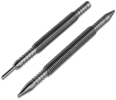 Pack of 2 Hammerless Spring Nail Door Hinge Pin Removal Tool Double Head Nail Setter Set Center Hole Art and Craft