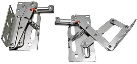 Sharplace 2x charnières de plateau à bascule, ciseaux, charnière d'amortissement en fer robuste à 45 degrés, charnière d'amortissement de porte rabattable vers
