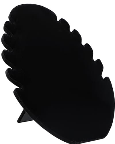 Shengxi 2 Pezzi Espositore per Collana in Velluto Porta Collane Espositore da Negozio con 5 Fessure Espositore per Gioielli in Velluto Organizzatore Collane per Appendere Collane(Nero)