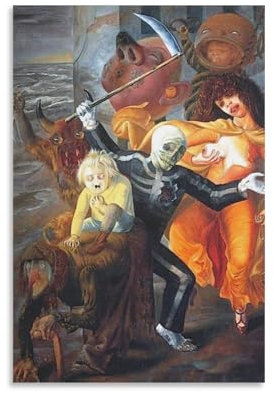 QINGYUAN Otto Dix Seven Sins Poster Kunstdruck auf Leinwand, Wandkunst, moderne Wohnkunstwerke, 40 x 60 cm