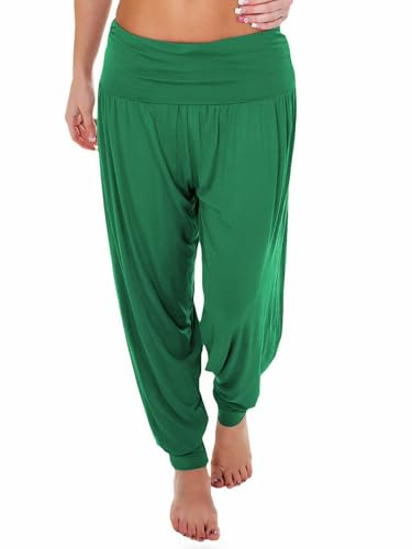 R&N FASHIONS Ladies Harem Trousers – Women’s Full Length Stretch Yoga Pants – High Waist Elasticated Joggers – Lightweight Lounge Bottoms – Casual Loose Fit