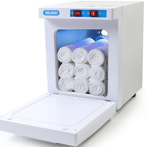 Gemsaya Handtuchwärmer, 5L Warmer Handtuchschrank Elektrisch, Handtuch UV | Professioneller Handtuchtrockner 176 °F, Towel Handtuch Wärmer Kosmetik für Schönheit, Salon, Massage, Spa, Weiß