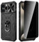 VEGO for iPhone 15 Pro Max Privacy Case with [Anti-Peep Screen Protector] Phone Case Built-in Slide Camera Cover & Magnetic Ring Kickstand, Heavy Duty Drop Protection for 15 Pro Max iPhone Case-Black