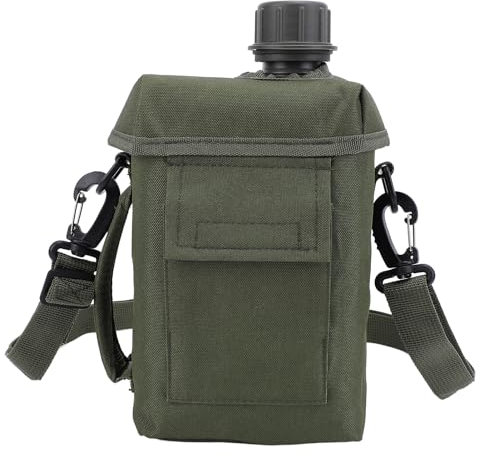 Bouteille D'eau Tactique de 2 L – Bouteille D'eau Isolée, Bouteille D'eau Militaire avec Sac de Transport Tactique Robuste et Amovible, Pichet D'eau en PVC Anti-fuite pour le