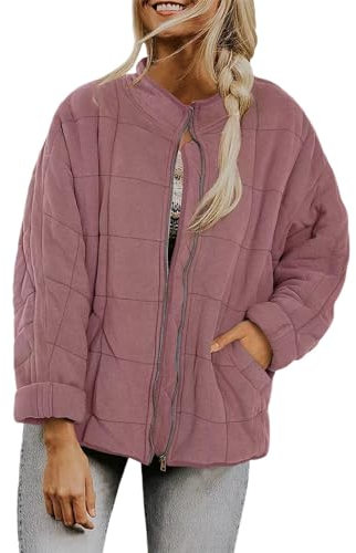 Générique Manteau Maille Bouclette Femme Veste D'Interieur Femme Veste Femme Laine Hiver Doudoune Fausse Fourrure Veste pour Femme Hiver Grande Taille Femme Veste Polaire Femme Rose Fushia
