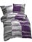 etérea Microfaser Bettwäsche 135x200 2er Set - Ganzjahres Bettbezug - Hunter Gestreift Bettwäsche-Set mit Kissen 135x200cm + 80x80 cm Kissen - Lila