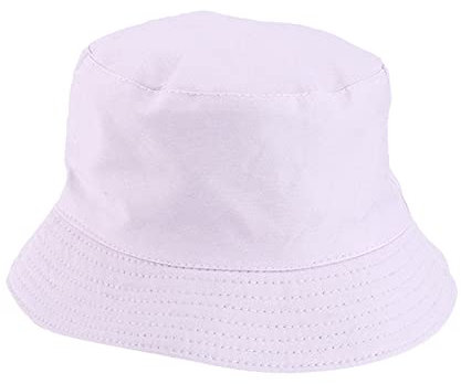 Cappelli semplici per gli uomini Unisex Doppio Lato Usura Reversibile Cappello Alla Moda Cotone Twill Canvas Sun Fishing Hat Fashion Cap Nero Bambini Bucket Hat, rosa, Taglia unica