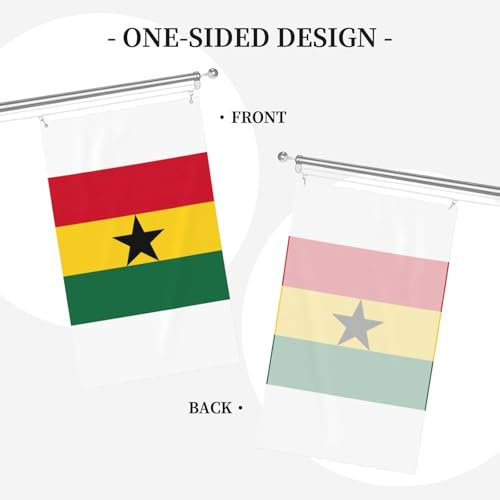 Dekorative Flagge von Ghana, 90 x 152 cm, leichter und eleganter Stoff, individuelle Outdoor-Flagge