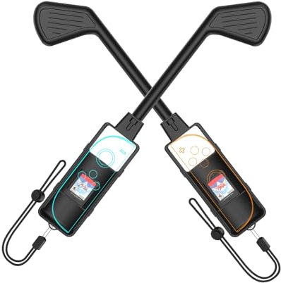 SHEAWA Golfschläger Griffe für Switch 2 - Controller Hand Griffe für Mario Golf & Switch Sportspiel (Schwarz)